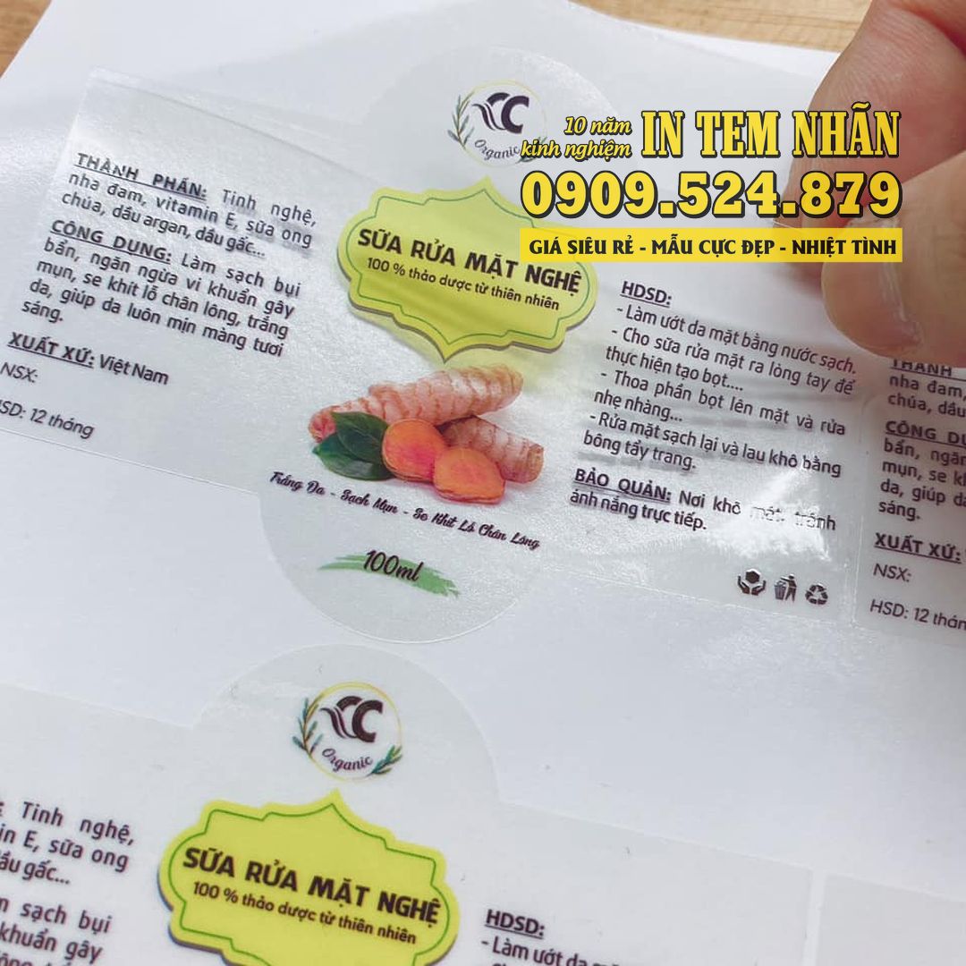 In decal trong tại quận 1