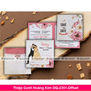 Thiệp Cưới Hoàng Kim DQ-2351-Offset