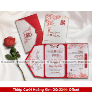 Thiệp Cưới Hoàng Kim DQ-2344-Offset