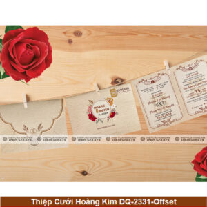 Thiệp Cưới Hoàng Kim DQ-2331-Offset