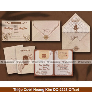 Thiệp Cưới Hoàng Kim DQ-2328-Offset