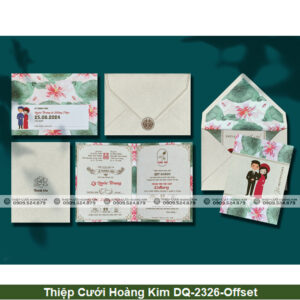 Thiệp Cưới Hoàng Kim DQ-2326-Offset
