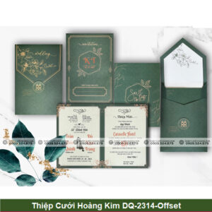 Thiệp Cưới Hoàng Kim DQ-2314-Offset