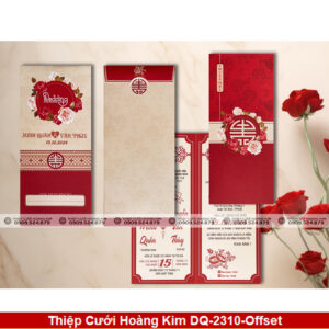 Thiệp Cưới Hoàng Kim DQ-2310-Offset