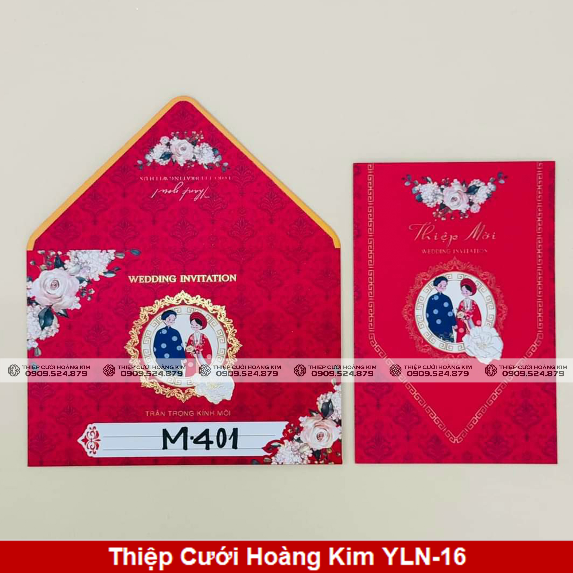 Thiệp Cưới Hoàng Kim YLN-16