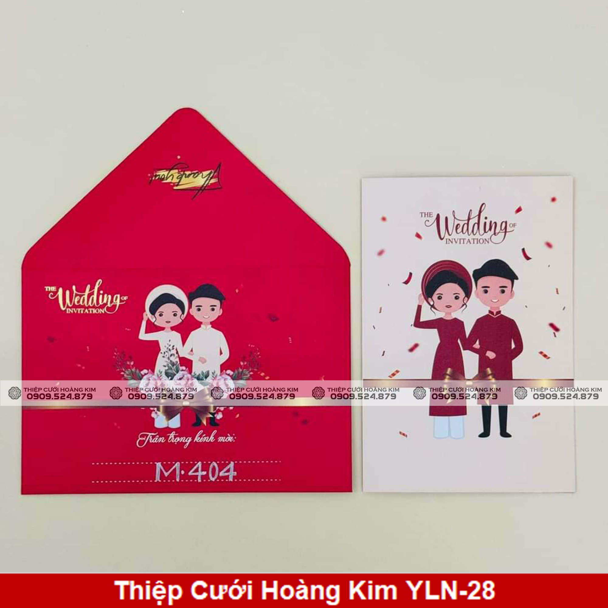 Thiệp Cưới Hoàng Kim YLN-28