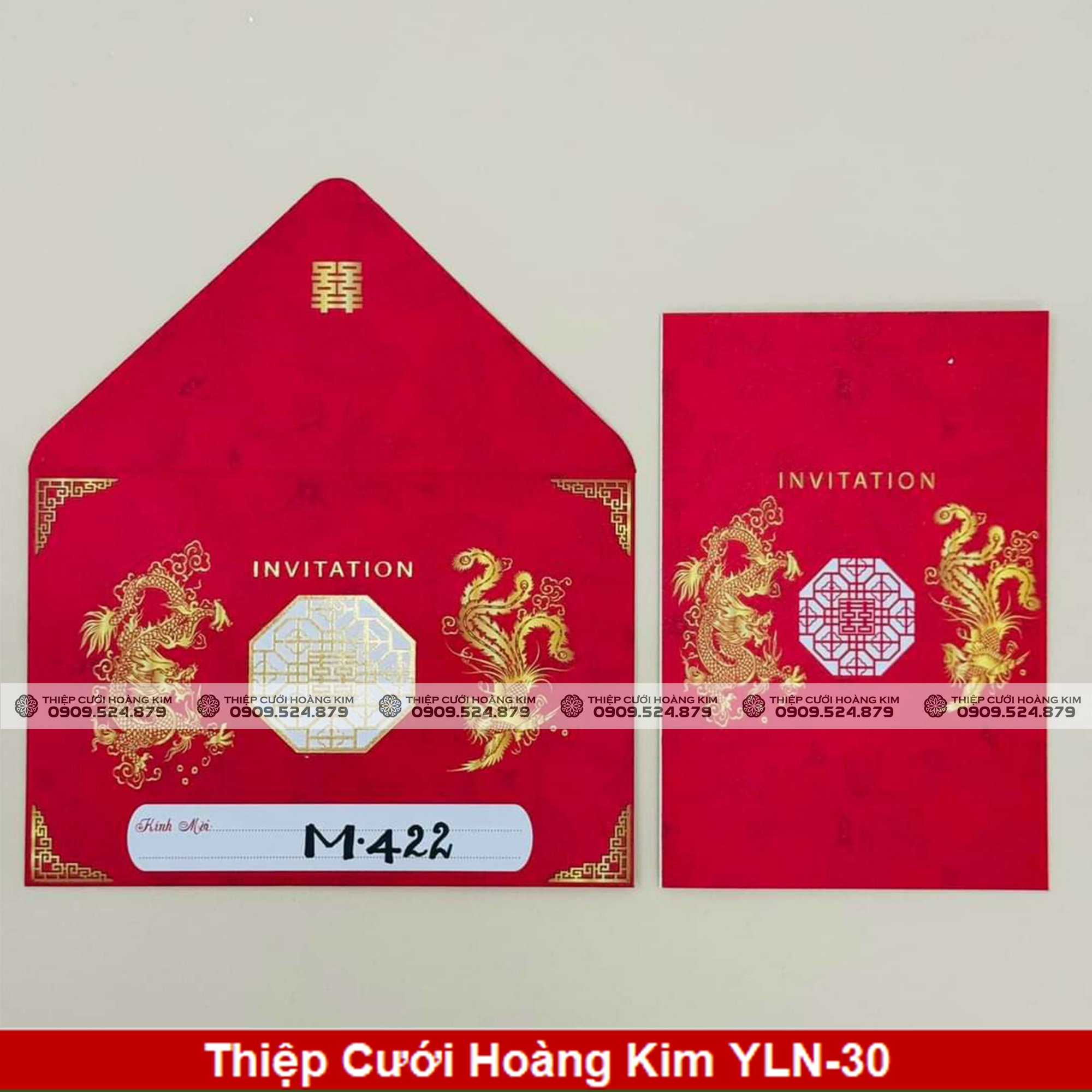 Thiệp Cưới Hoàng Kim YLN-30