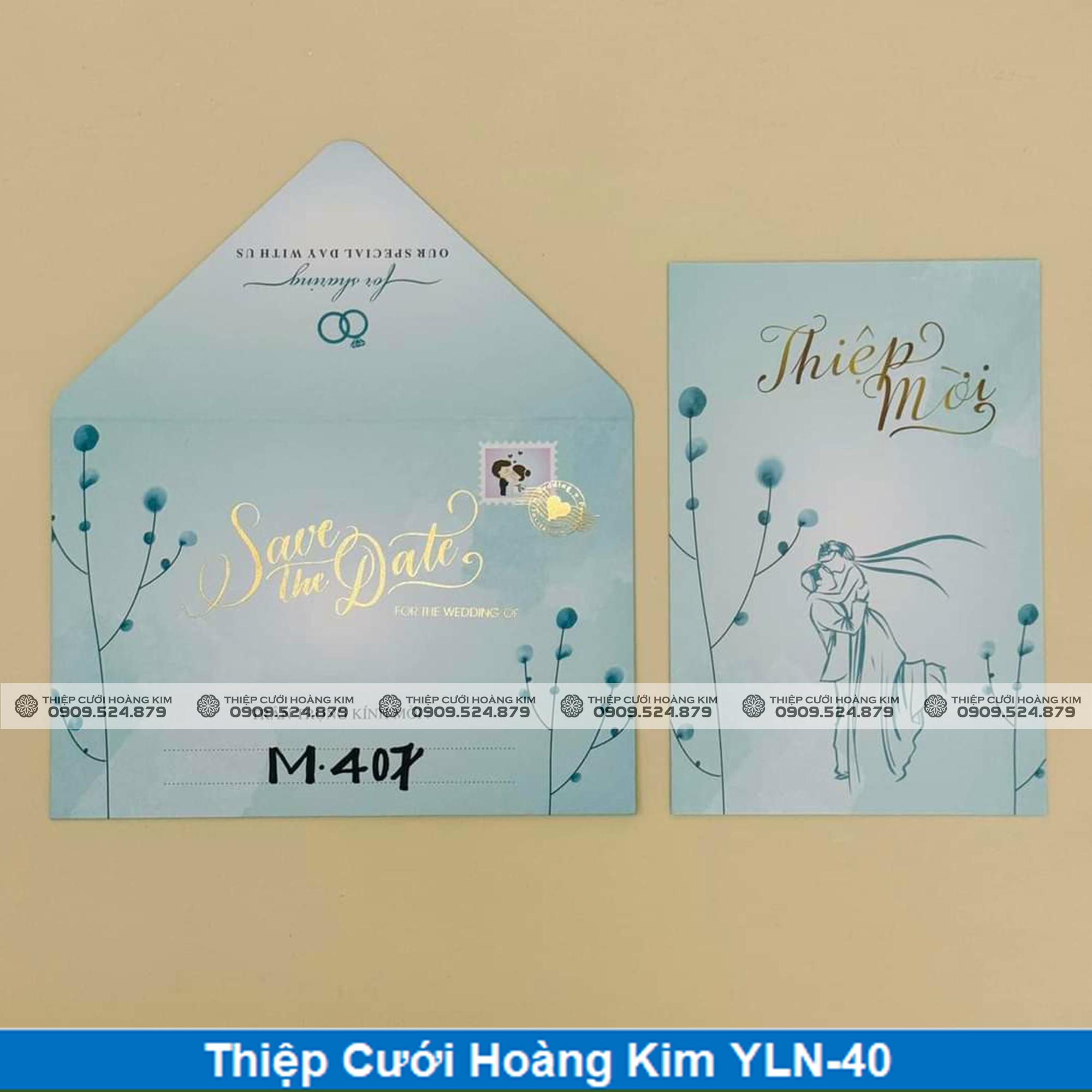 Thiệp Cưới Hoàng Kim YLN-40