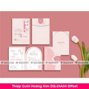 Thiệp Cưới Hoàng Kim DQ-24A04 Offset