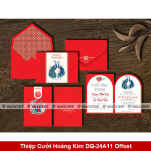 Thiệp Cưới Hoàng Kim DQ-24A11 Offset
