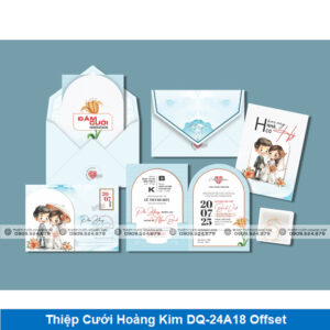 Thiệp Cưới Hoàng Kim DQ-24A18 Offset