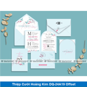 Thiệp Cưới Hoàng Kim DQ-24A19 Offset