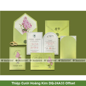 Thiệp Cưới Hoàng Kim DQ-24A33 Offset