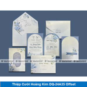 Thiệp Cưới Hoàng Kim DQ-24A35 Offset