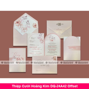 Thiệp Cưới Hoàng Kim DQ-24A42 Offset