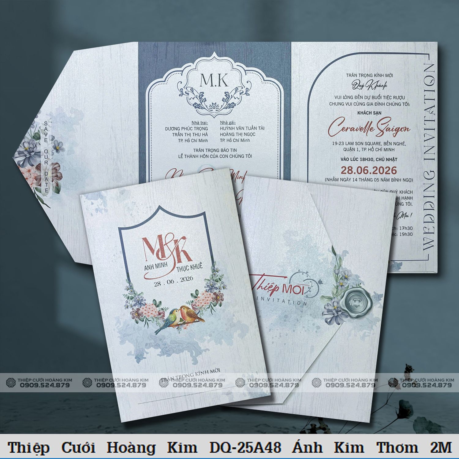 DQ 25A48 Thiệp túi Ánh kim thơm 2M