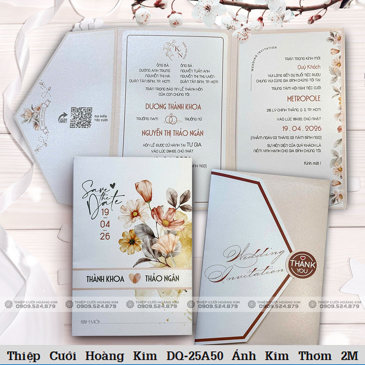 DQ 25A50 Thiệp túi Ánh kim thơm 2M