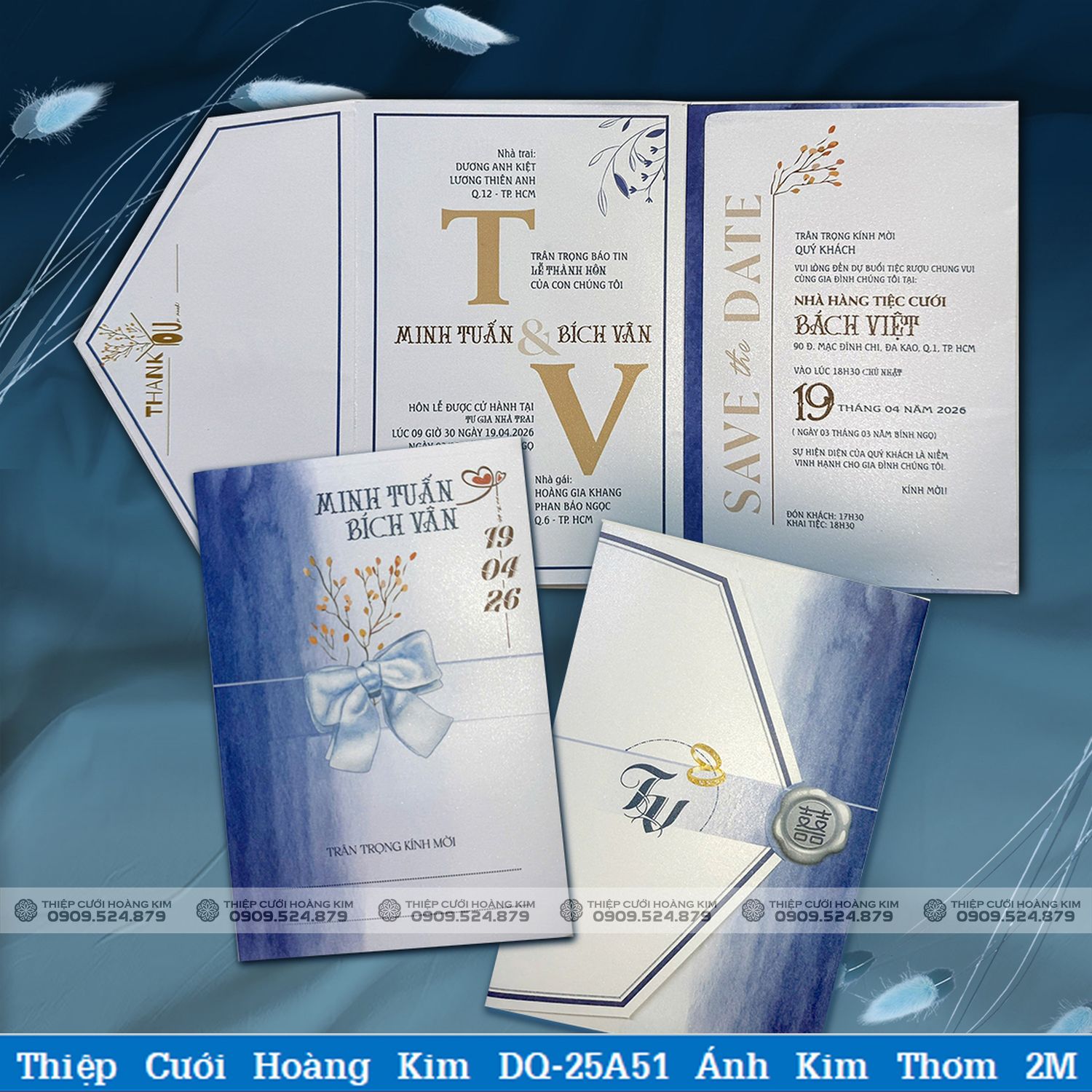 DQ 25A51 Thiệp túi Ánh kim thơm 2M