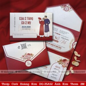 DQ 25A52 Thiệp túi Ánh kim thơm 2M