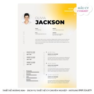 Mẫu Thiết Kế CV CVHK0007