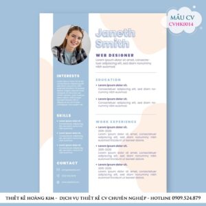 Mẫu Thiết Kế CV CVHK0014