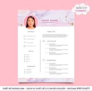 Mẫu Thiết Kế CV CVHK0015