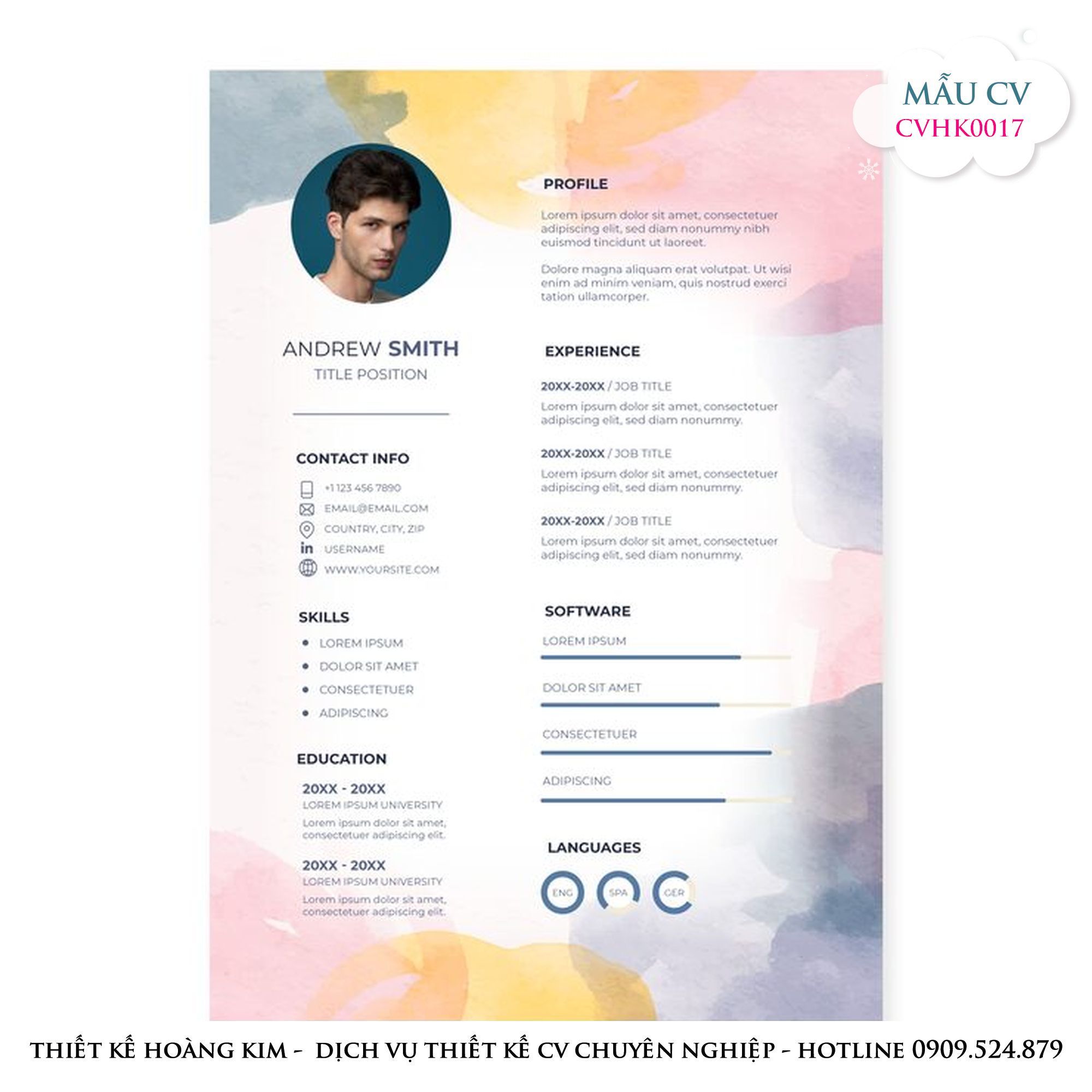 Mau Thiet Ke CV CVHK0017