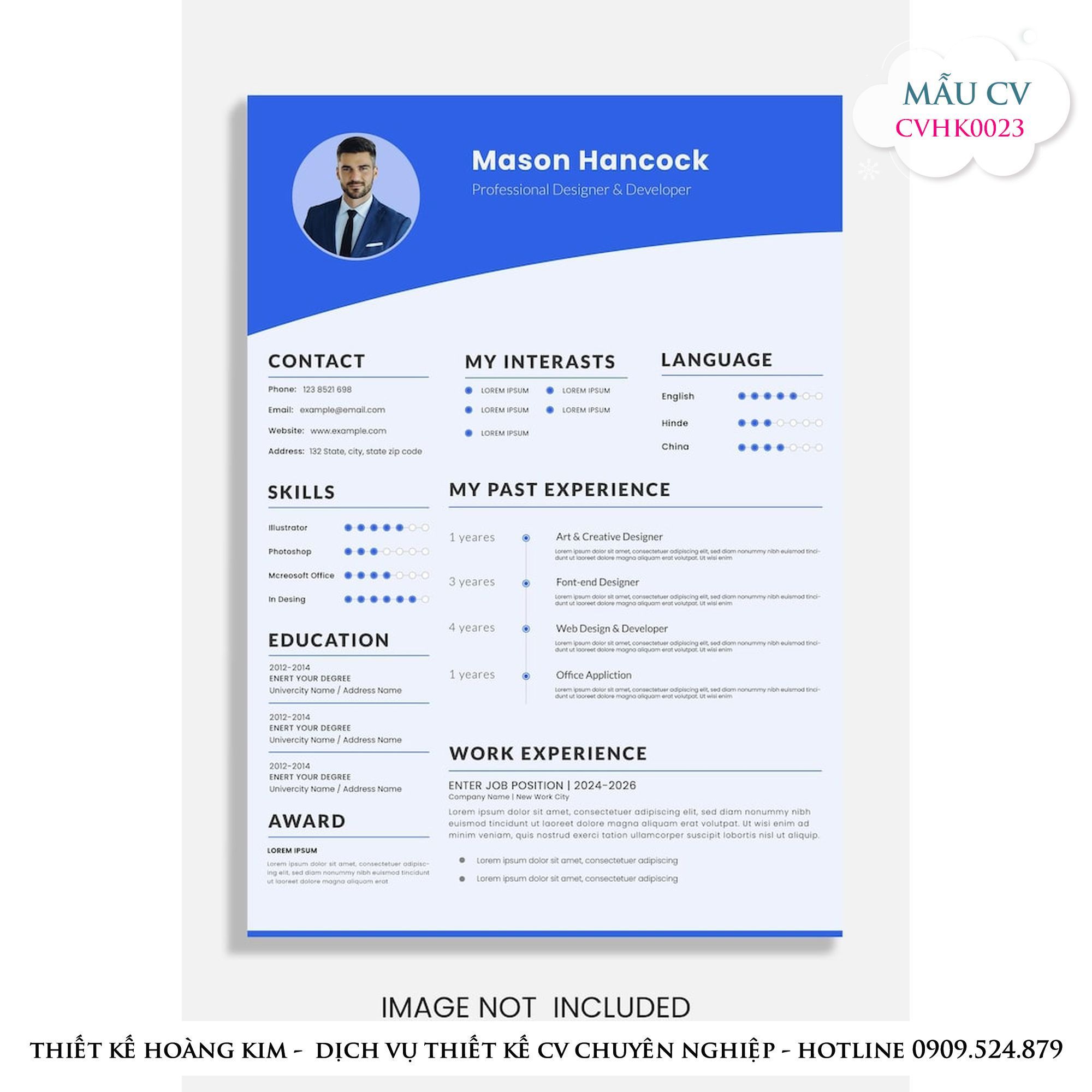 Mau Thiet Ke CV CVHK0023