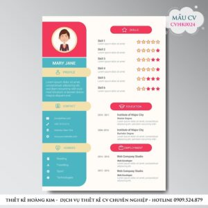 Mẫu Thiết Kế CV CVHK0024