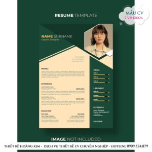 Mẫu Thiết Kế CV CVHK0026
