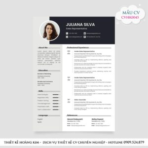 Mẫu Thiết Kế CV CVHK0045