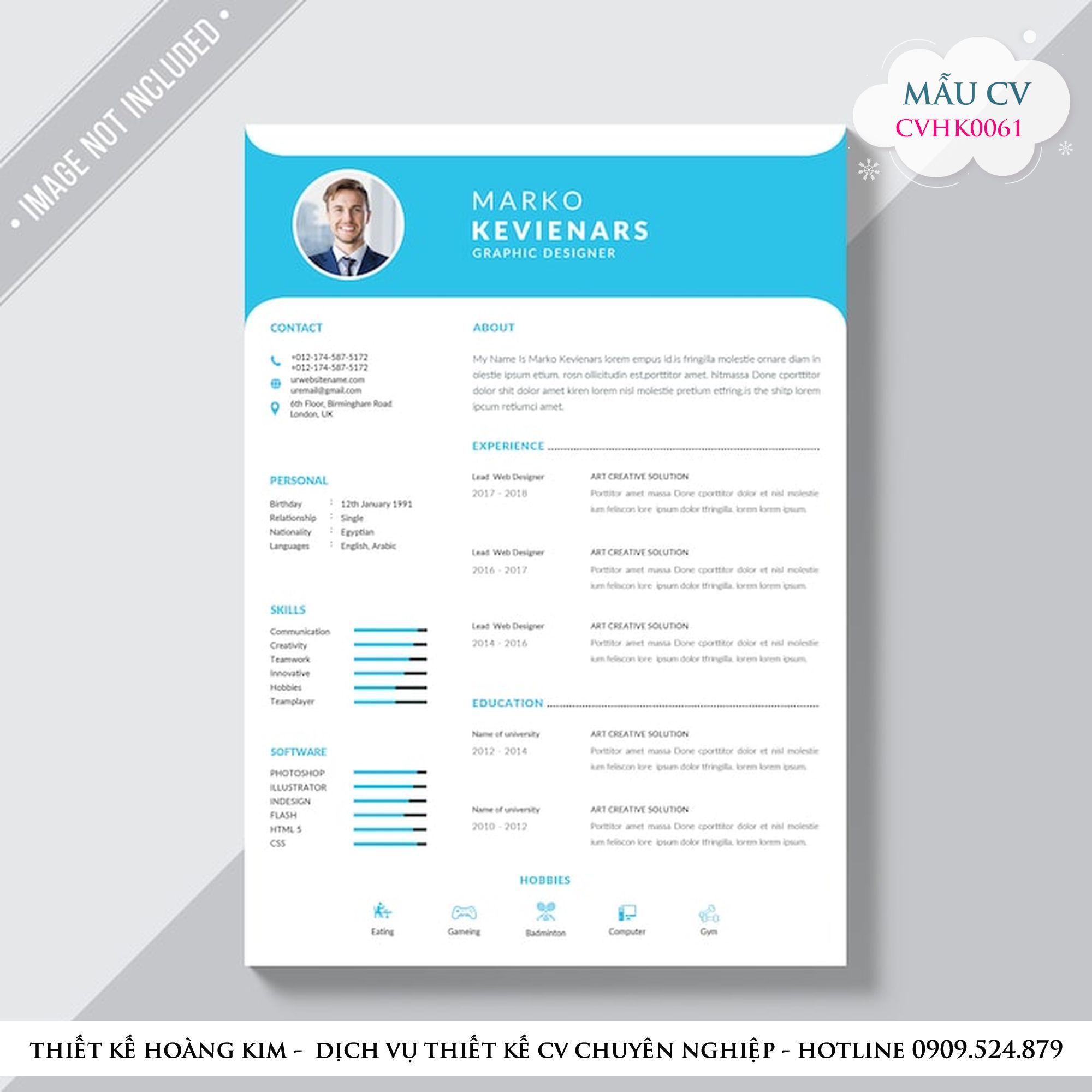 Mau Thiet Ke CV CVHK0061