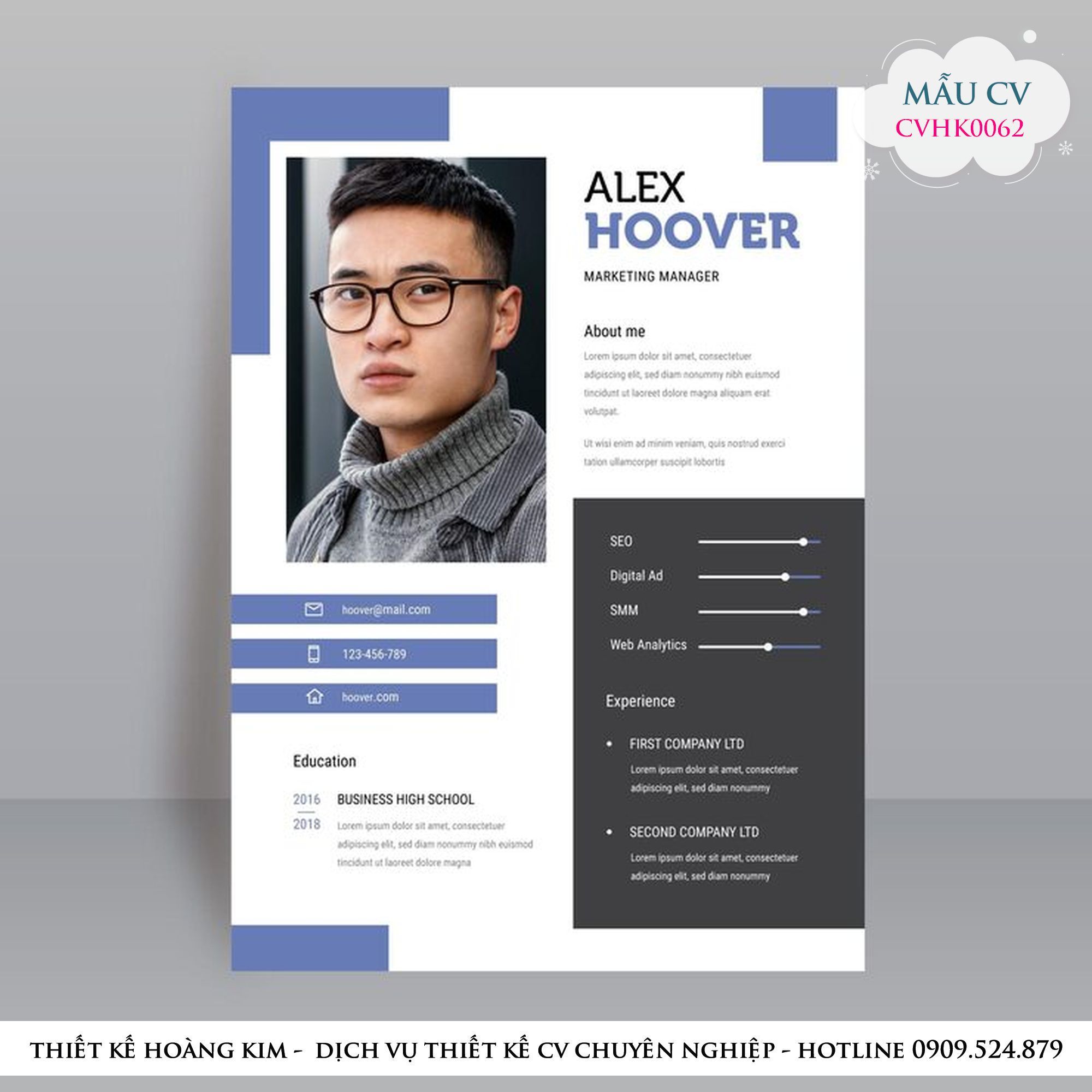 Mau Thiet Ke CV CVHK0062