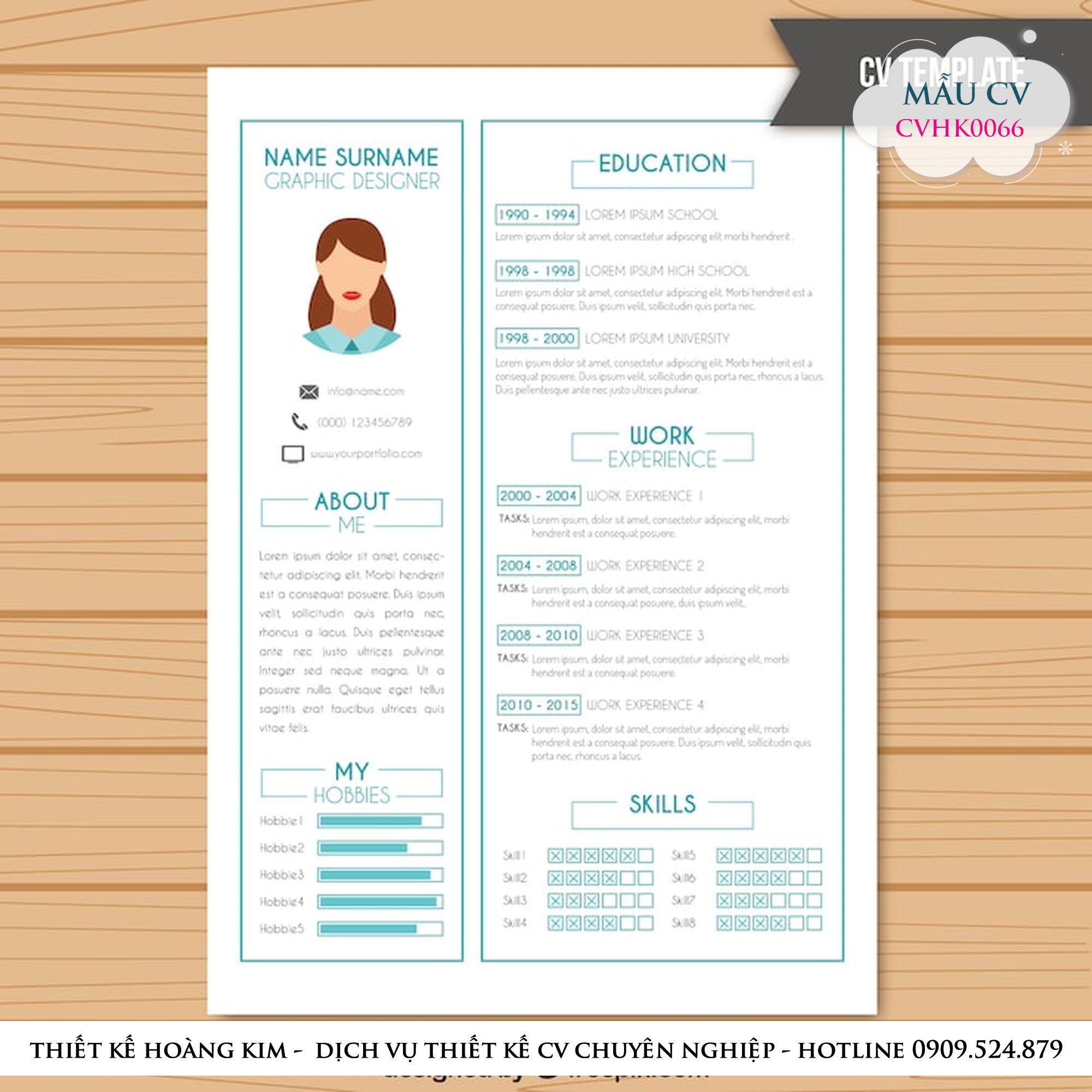 Mau Thiet Ke CV CVHK0066