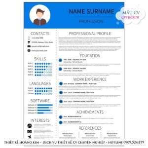 Mẫu Thiết Kế CV CVHK0070