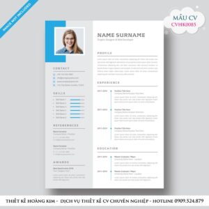 Mẫu Thiết Kế CV CVHK0085