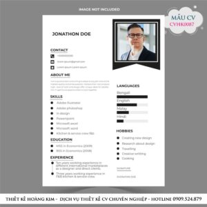 Mẫu Thiết Kế CV CVHK0087