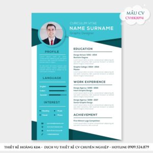 Mẫu Thiết Kế CV CVHK0094