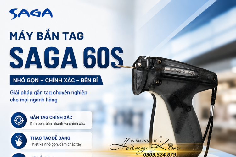 Máy Bắn Mác Quần Áo Saga 60S Chính Hãng | Máy Bắn Tag Bền Bỉ, Giá Tốt Tại Vật Tư In Ấn Hoàng Kim 32 máy bắn tag SAGA 60S (2)