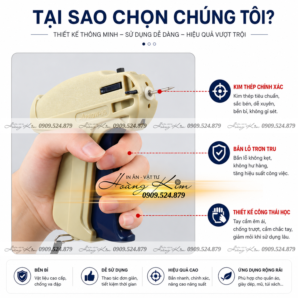 Máy Bắn Nhãn Mác Quần Áo Arrow 9S – Giải Pháp Gắn Tag Chuyên Nghiệp Cho Shop Thời Trang Và Xưởng May 16 súng bắn tag arrow 9s (6)
