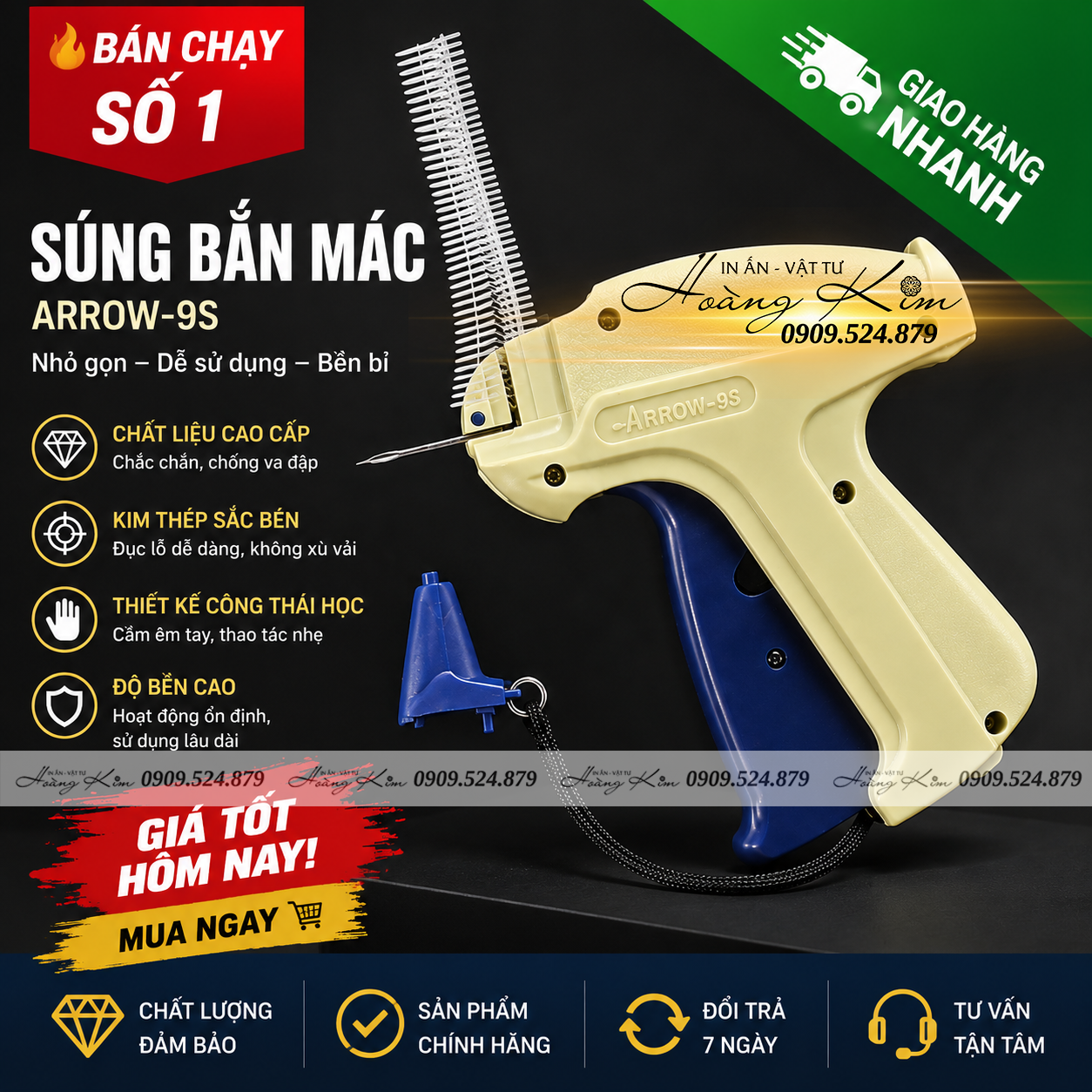 Máy Bắn Nhãn Mác Quần Áo Arrow 9S – Giải Pháp Gắn Tag Chuyên Nghiệp Cho Shop Thời Trang Và Xưởng May 28 súng bắn tag arrow 9s (9)