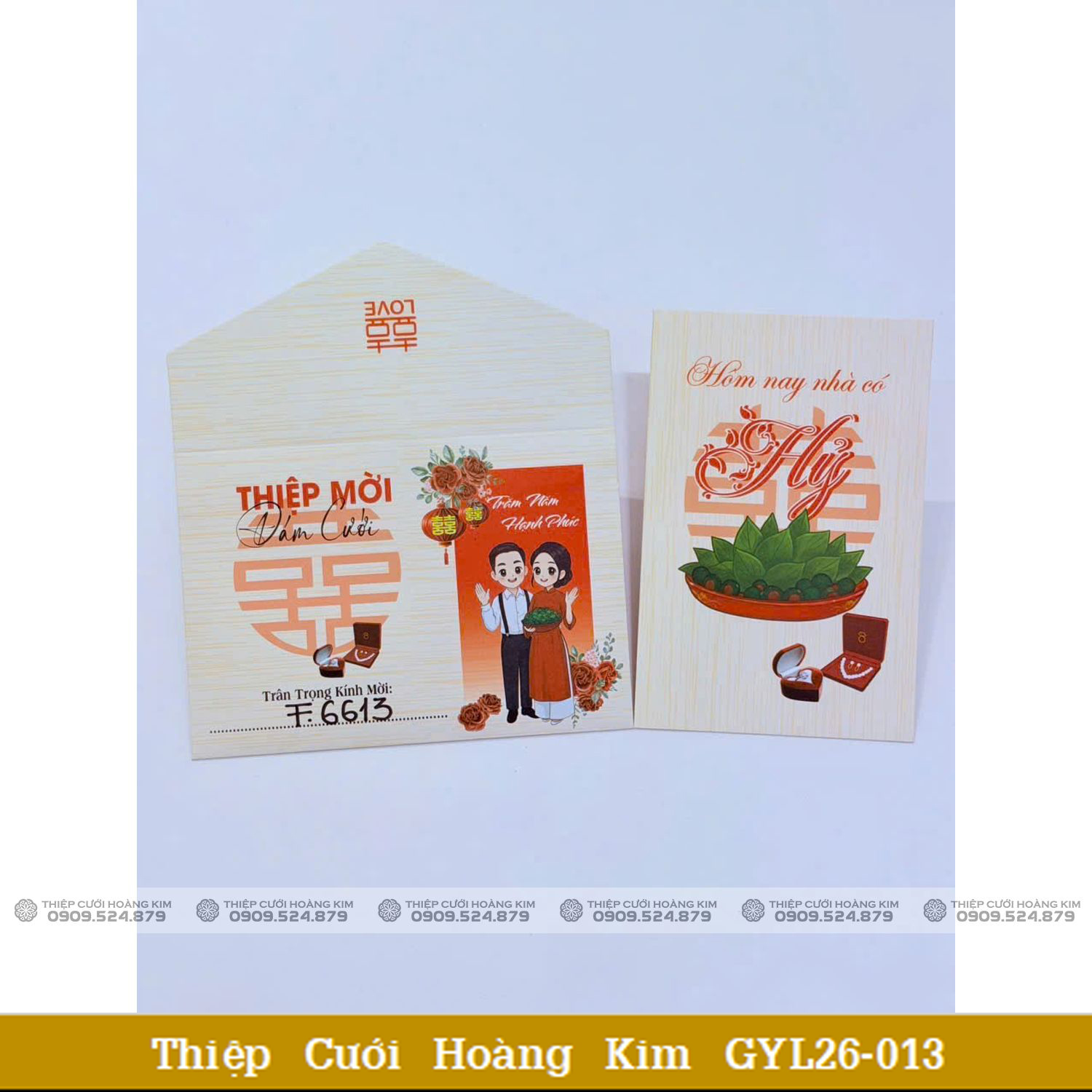 Thiệp Cưới Hoàng Kim GYL26-013 4 Thiệp Cưới Hoàng Kim GYL26 013